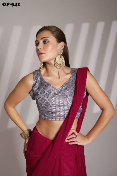 LAXMINAM OP-941 DESIGNER SHIMMER SAREE WHOLESALER IN INDIA